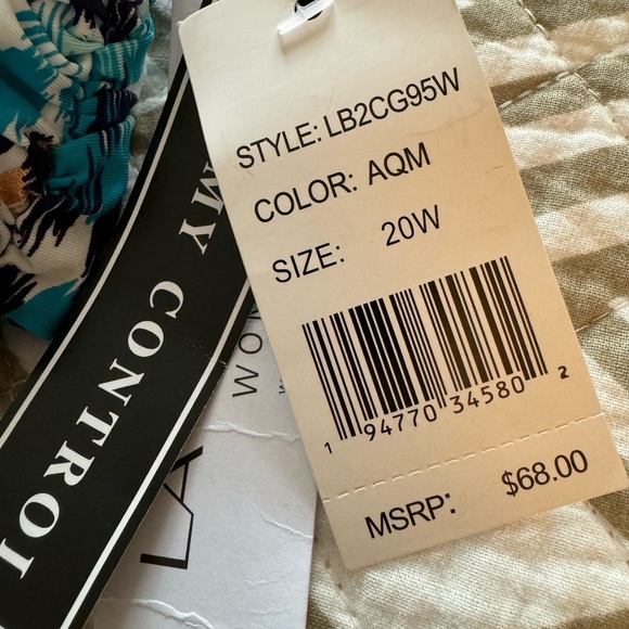 La Blanca Plus Size Seaglass Abstract Print Bikini Bottom Only - Size 20W - Picture 6 of 7